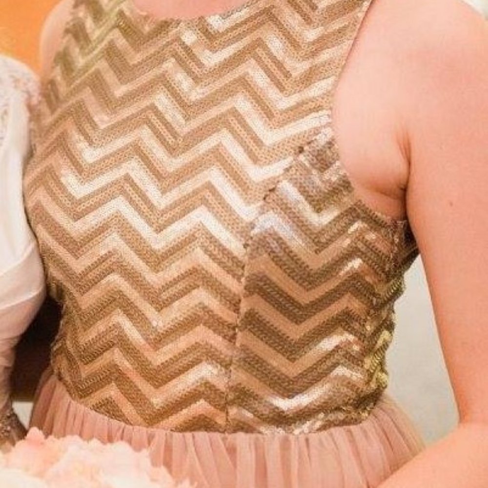 Gold Sequin Party Dress